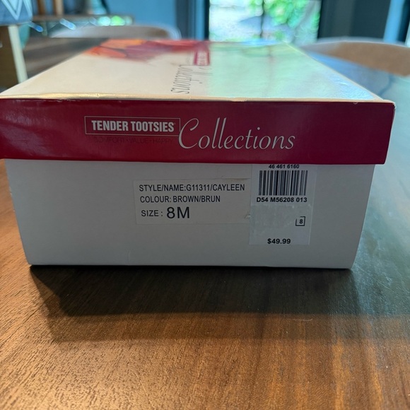 NIB Tender Tootsies - Cayleen Brown Comfort Heeled Loafer Pumps - 8M - Picture 5 of 5